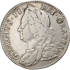 United Kingdom, George II, 1/2 Crown, 1743, London, Silver, VF(30-35)