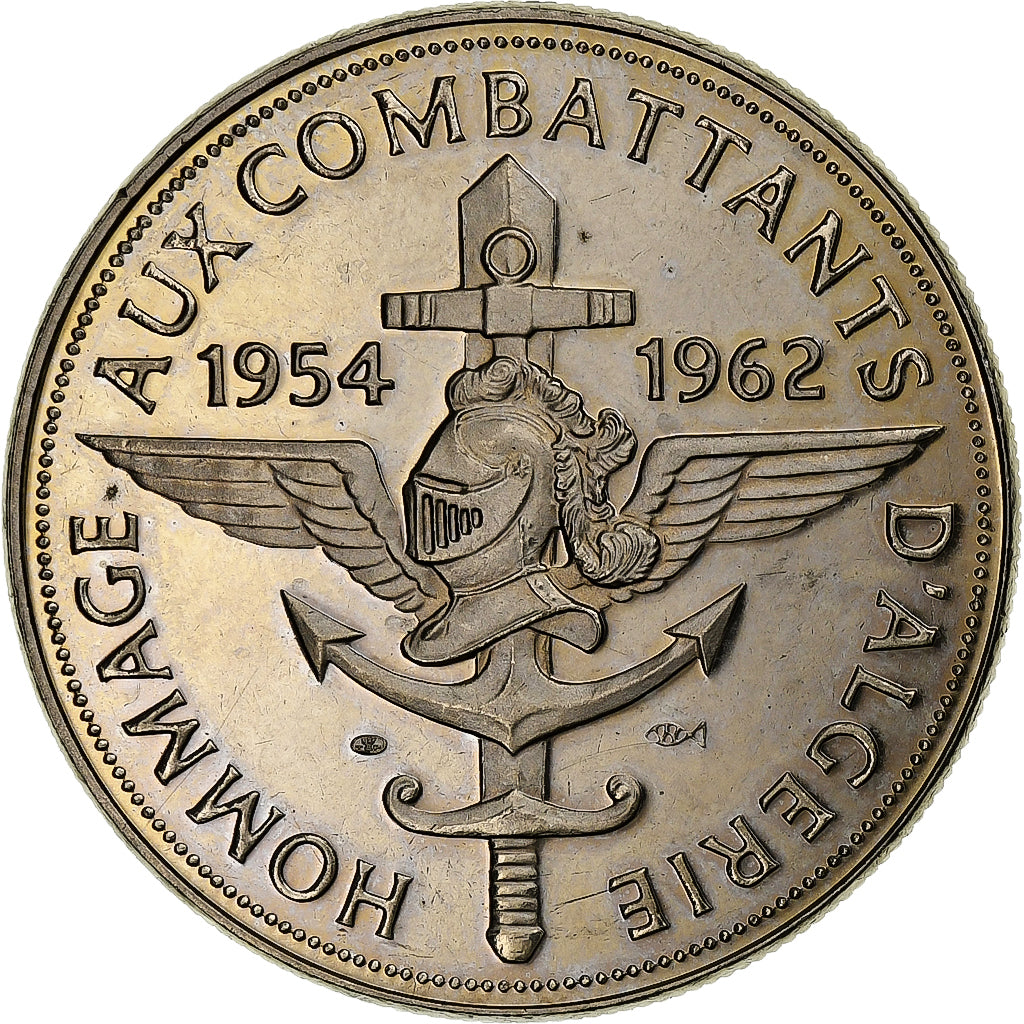 France, Medal, Hommage aux combattants d’Algérie, Utrecht, Silver, Proof