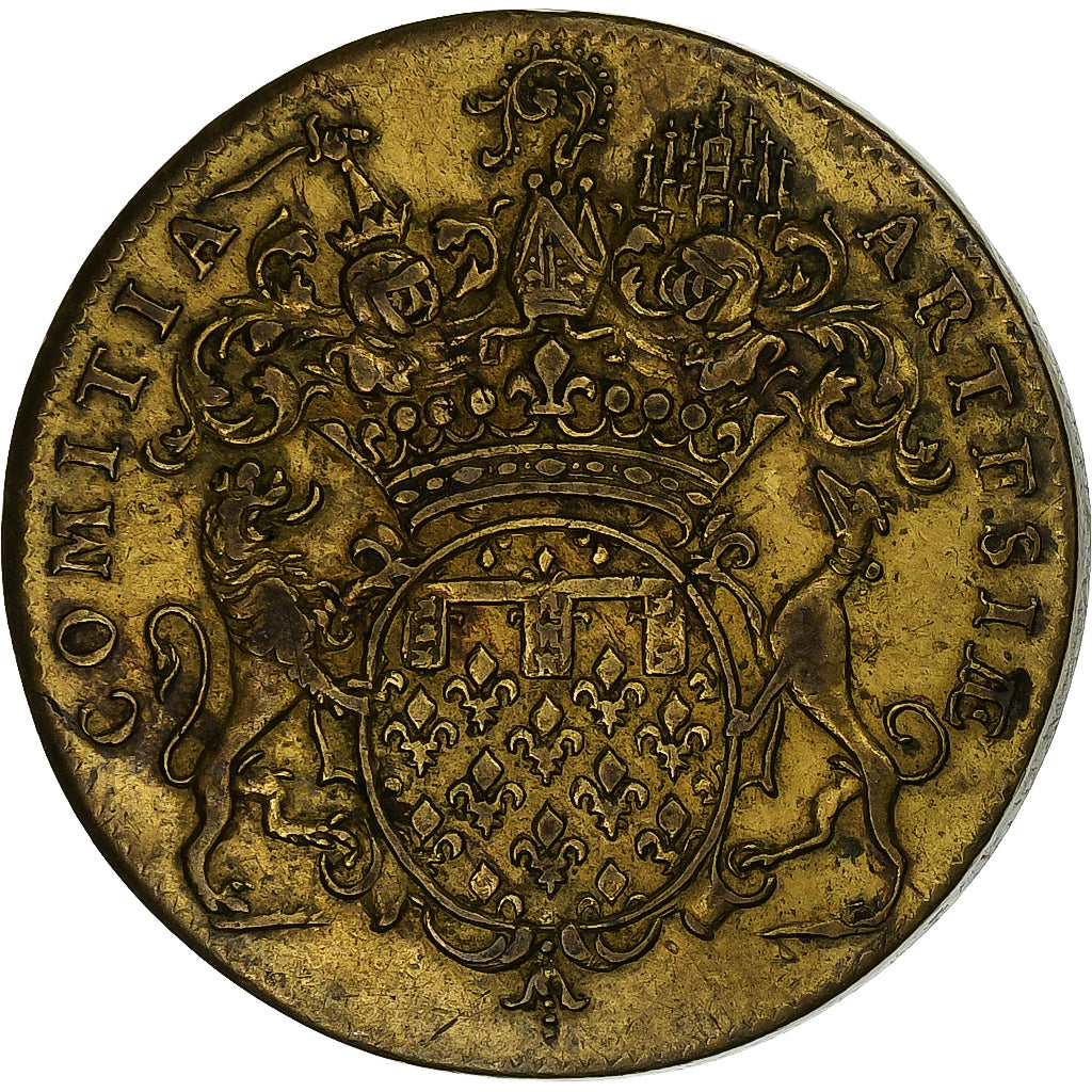 Francia, ficha, Louis XV, États d'Artois, 1724, Ottone, Duvivier, MB+