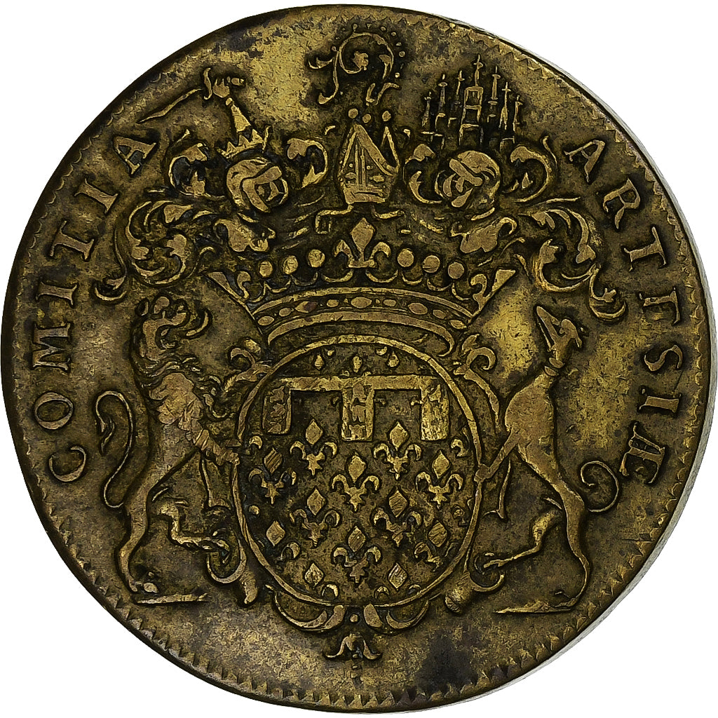 Francia, zeton, Louis XV, États d'Artois, 1724, Latón, Duvivier, BC+