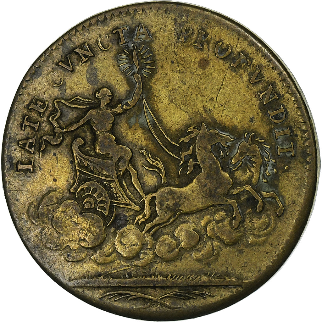 França, Token, Luís XIV, ca. 1700, Latão, VF(30-35)