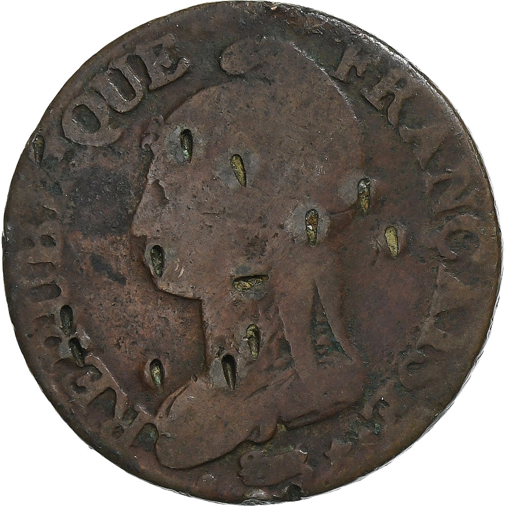 Francia, 5 Centimes, Dupré, AN 7/5, Paris, Rame, MB, Gadoury:126, KM:640
