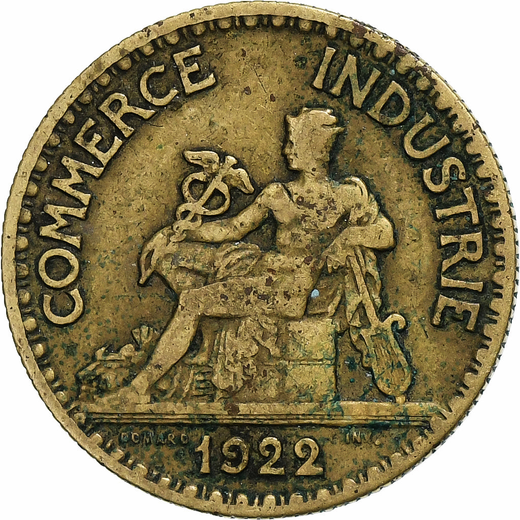 Frankreich, 50 Centimes, Chambre de commerce, 1922, Paris, Cupro-Aluminium, S+