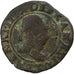 Francia, Henri III, Double Tournois, 1589, Rouen, Rame, MB, Gadoury:455