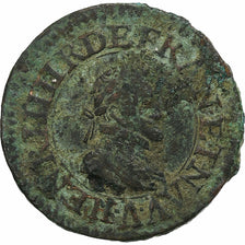 France, Henri IV, Double Tournois, 1610, Paris, Copper, F(12-15), Gadoury:538