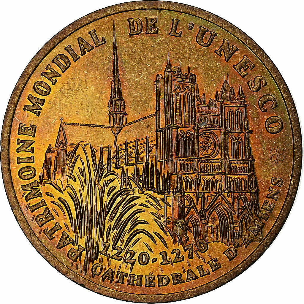 Frankreich, 1 écu d'Amiens, Cathédrale d'Amiens, 1994, Messing, VZ
