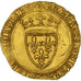 Francia, Charles VI, Écu d'or à la couronne, 1385-1422, Paris, Oro, BB+