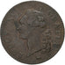 Frankrijk, Louis XVI, Sol, 1791, Paris, Koper, ZF, Gadoury:350