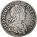 Francia, Louis XIV, 1/12 Ecu à la mèche courte, 1645/3, Paris, Argento, MB+