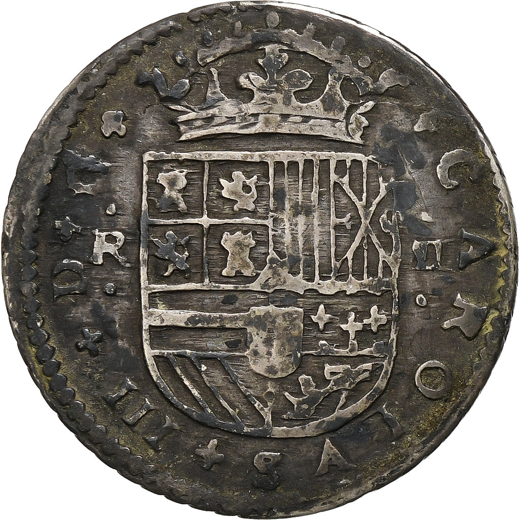 Spain, Carlos III pretender, 2 Reales, 1711, Barcelona, Silver, VF(30-35)