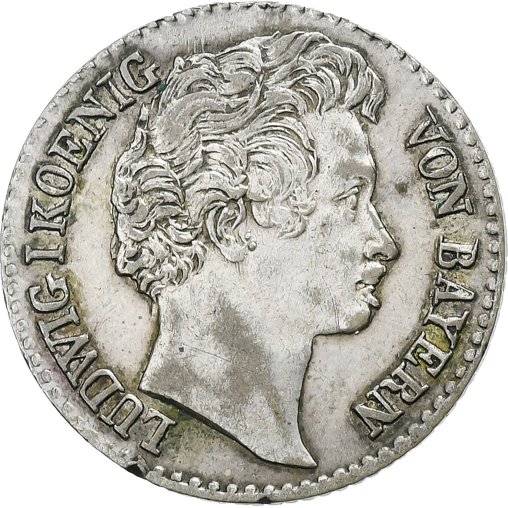 Kingdom of Bavaria, Ludwig I, 3 Kreuzer, 1835, Munich, Silver, AU(50-53), KM:747