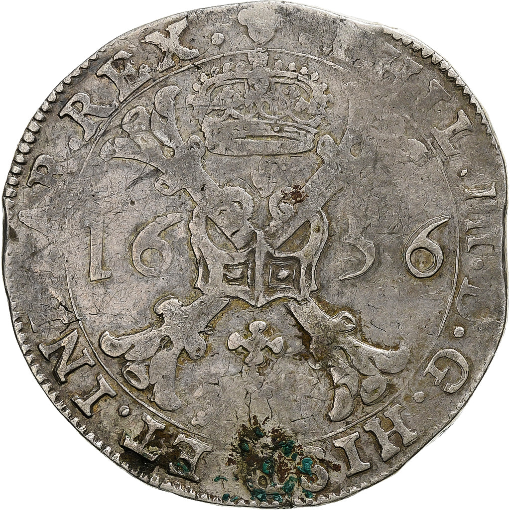 Spanish Netherlands, Duchy of Brabant, Philip IV, Patagon, 1656, Brussels