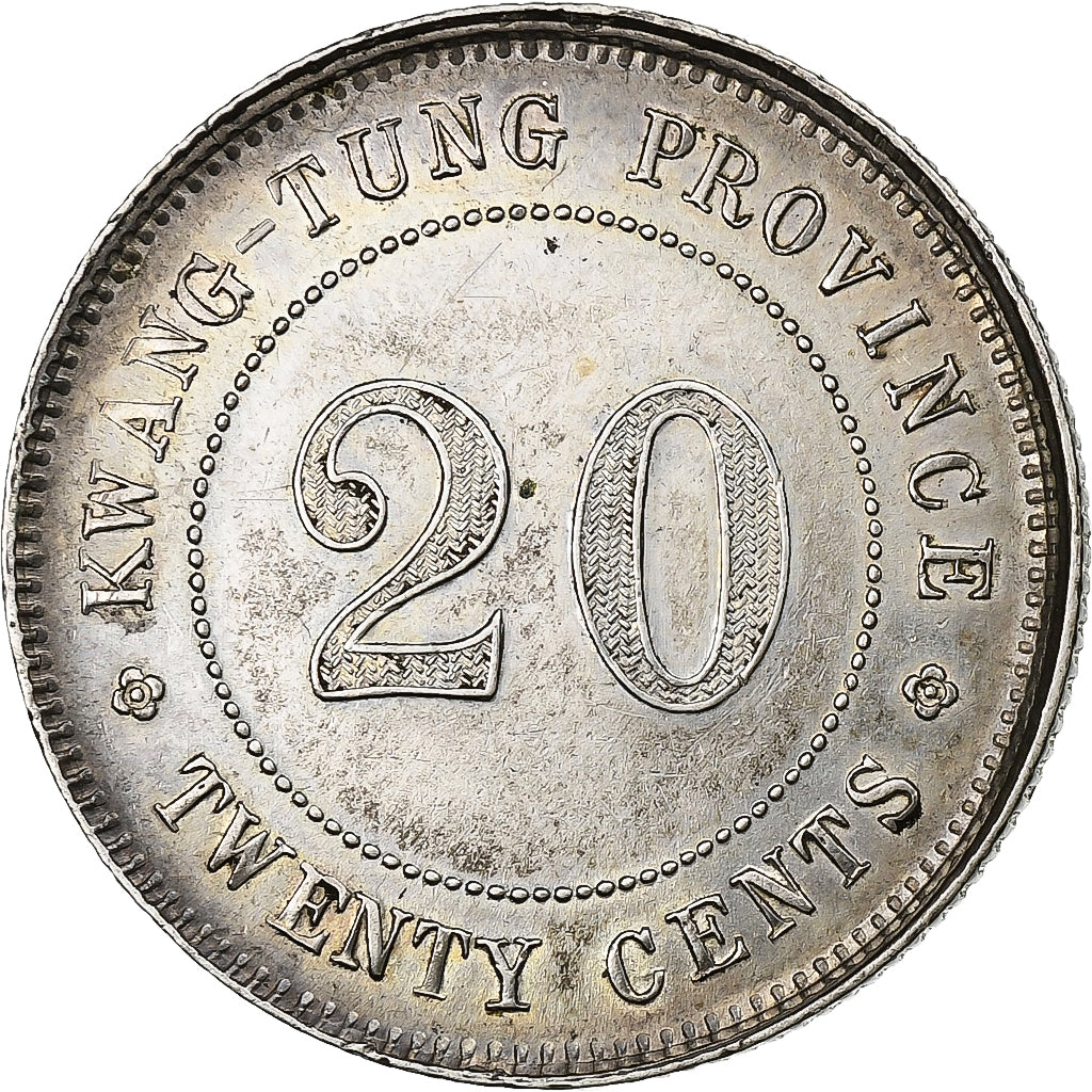 République de Chine, Province de Kwangtung, 20 Cents, 1915, Argent, SUP, KM:423