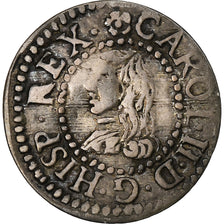 Principauté de Catalogne, Charles II, Croat, 1682, Barcelona, Argent, TB+