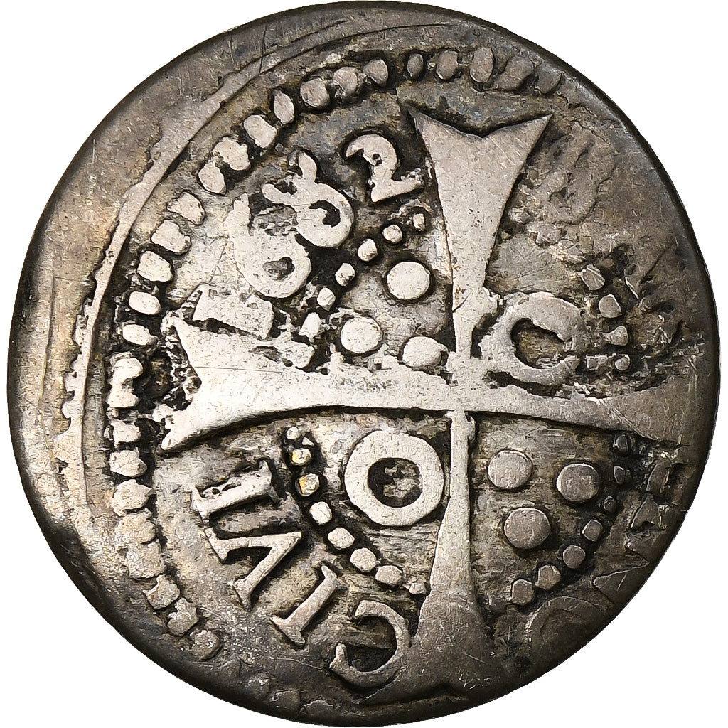 Principauté de Catalogne, Charles II, Croat, 1682, Barcelona, Argent, TB+