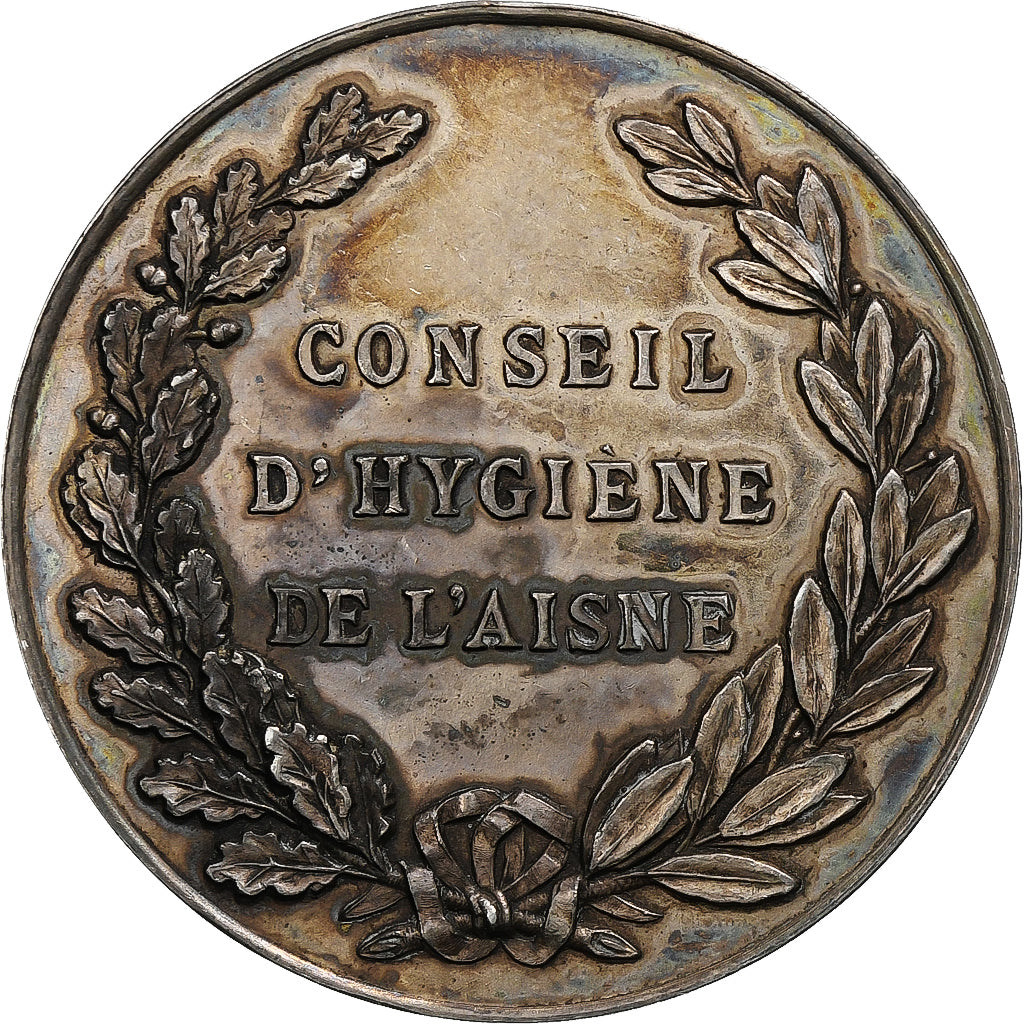 Francia, ficha, Conseil d'Hygiène de l'Aisne, Argento, Roty, SPL-