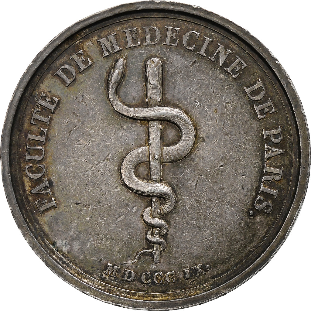 Francia, ficha, Faculté de Médecine de Paris, 1809, Argento, Galle, BB+
