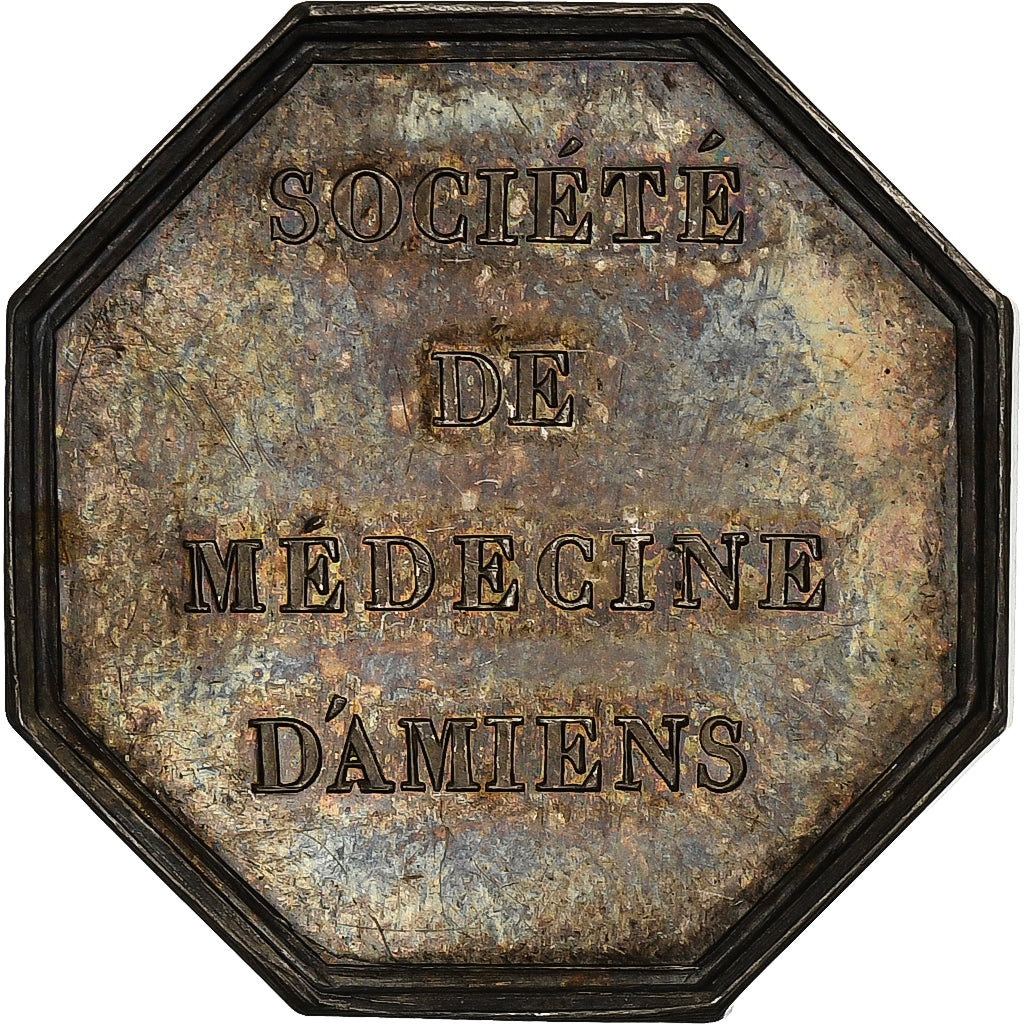 France, Token, Société de médecine d'Amiens, Silver, MS(63)