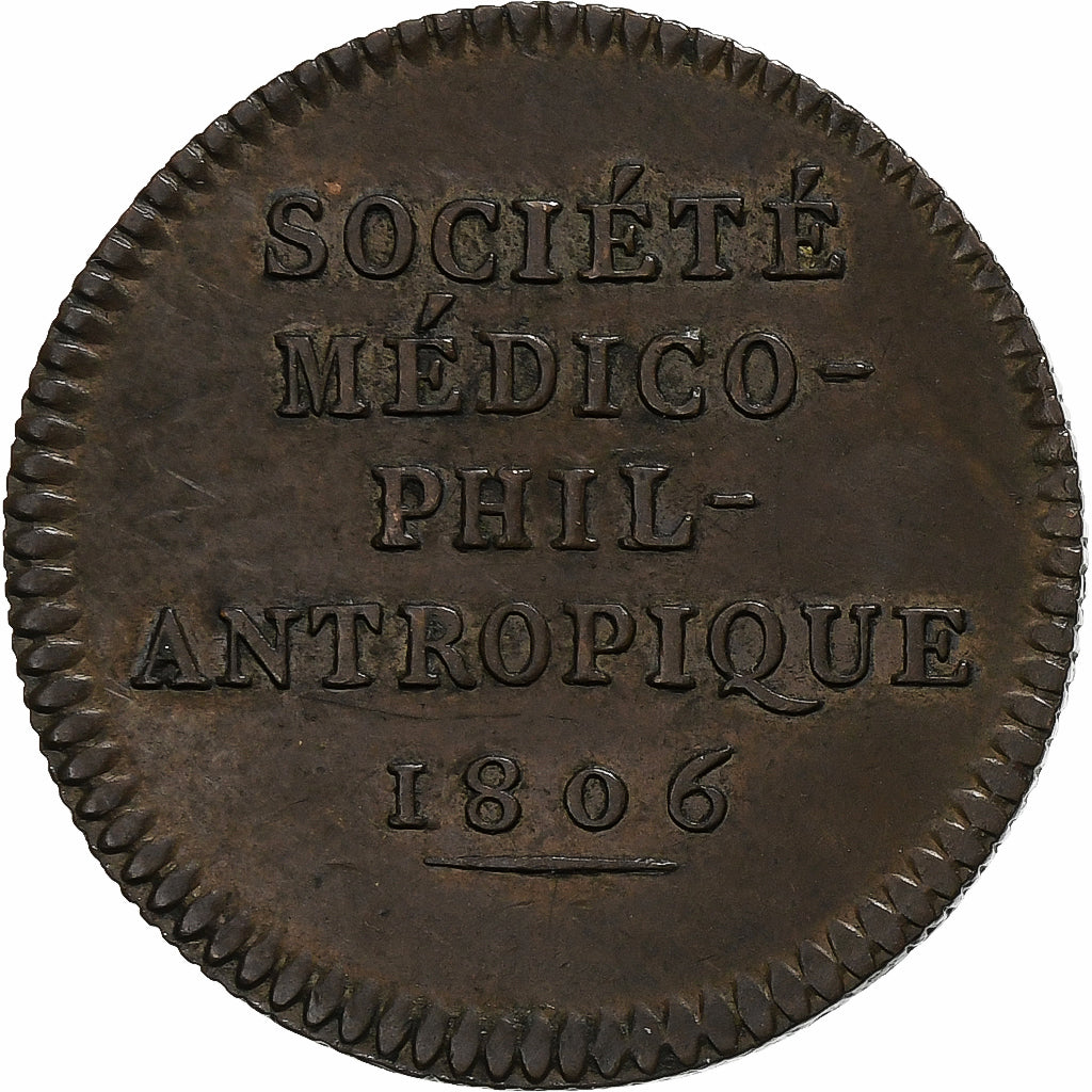 Francia, ficha, Société médico-philanthropique, 1806, Rame, BB+