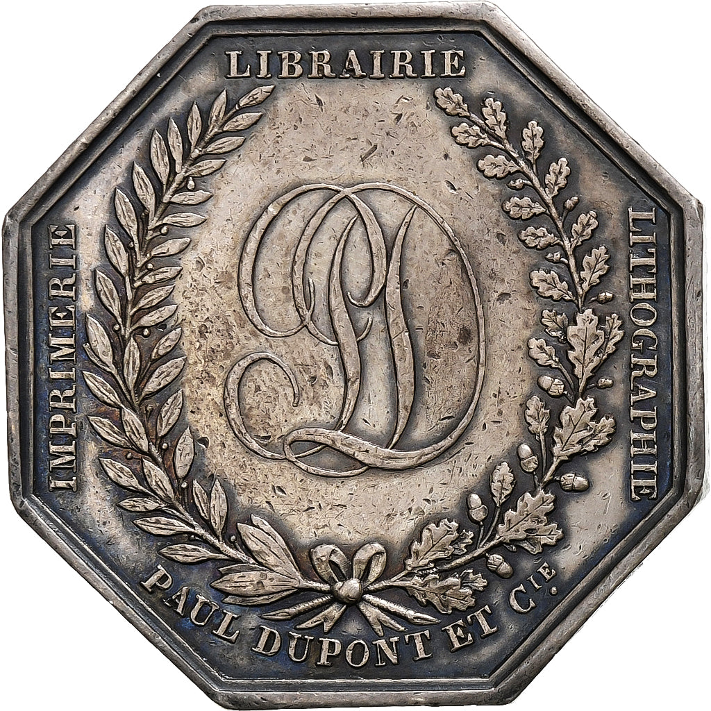 Francia, ficha, Paul Dupont, Imprimerie, Argento, BB+