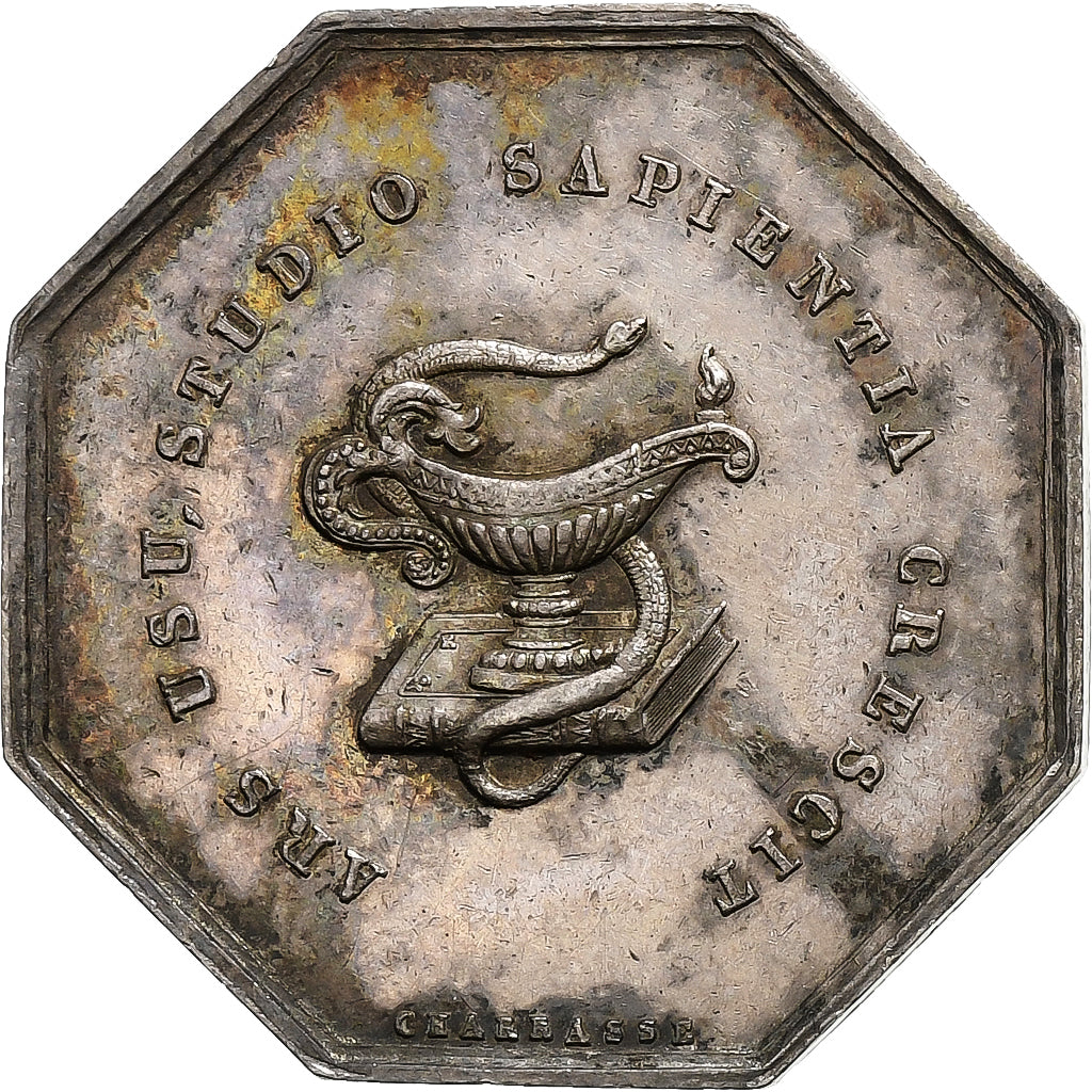 France, Token, Société médicale d'émulation de Lyon, 1841, Silver