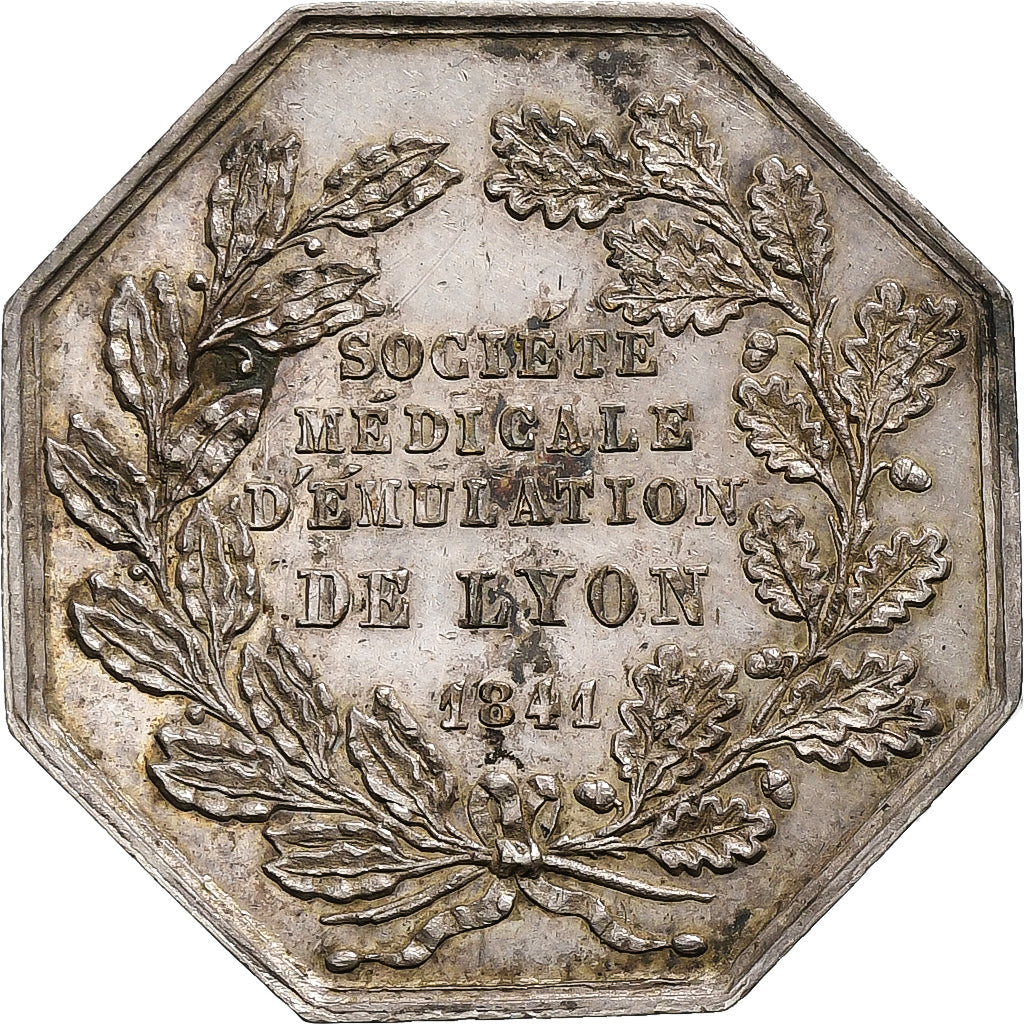 France, Token, Société médicale d'émulation de Lyon, 1841, Silver