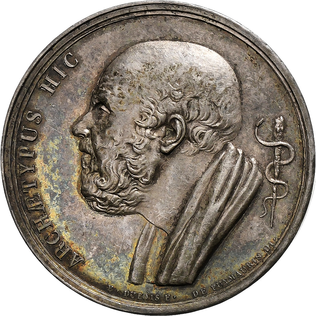 Francia, ficha, Hippocrate, Société de médecine de Toulouse, 1827, Argento