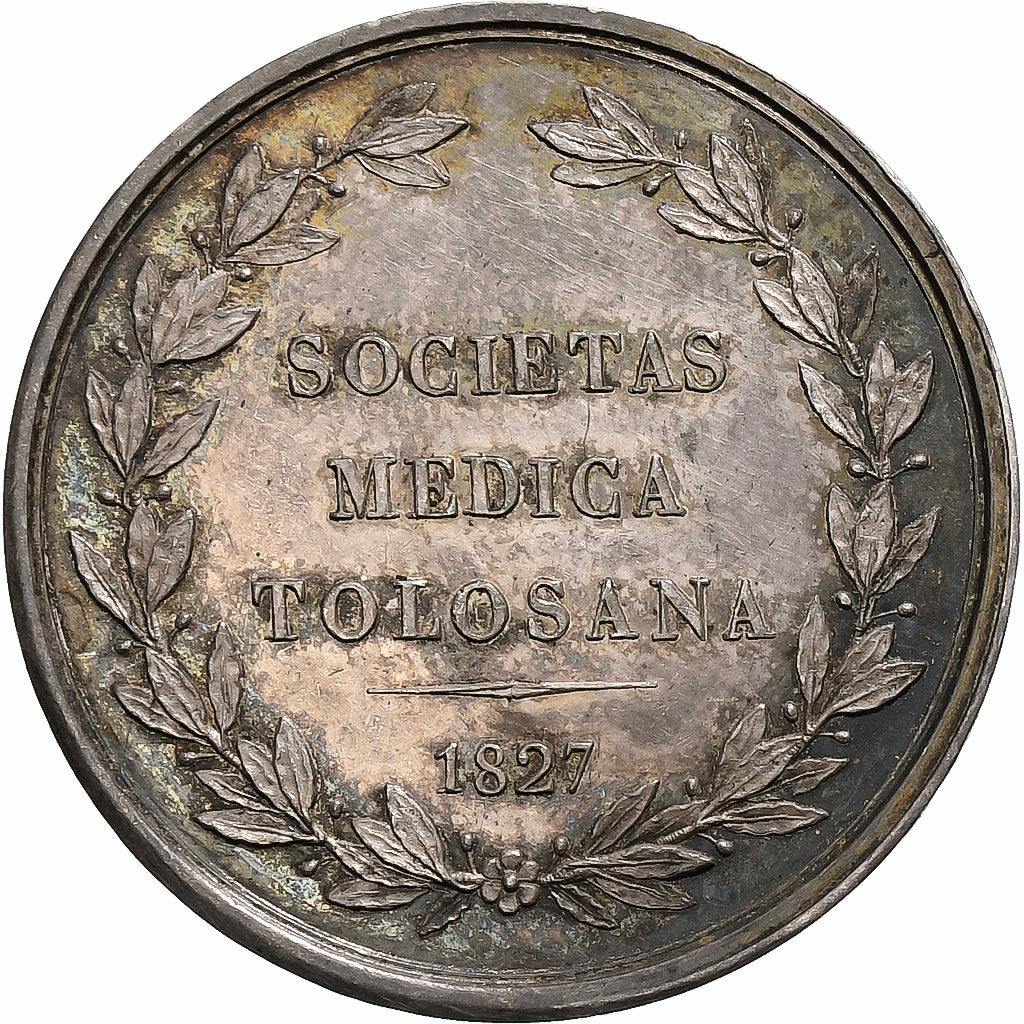 Francia, ficha, Hippocrate, Société de médecine de Toulouse, 1827, Argento