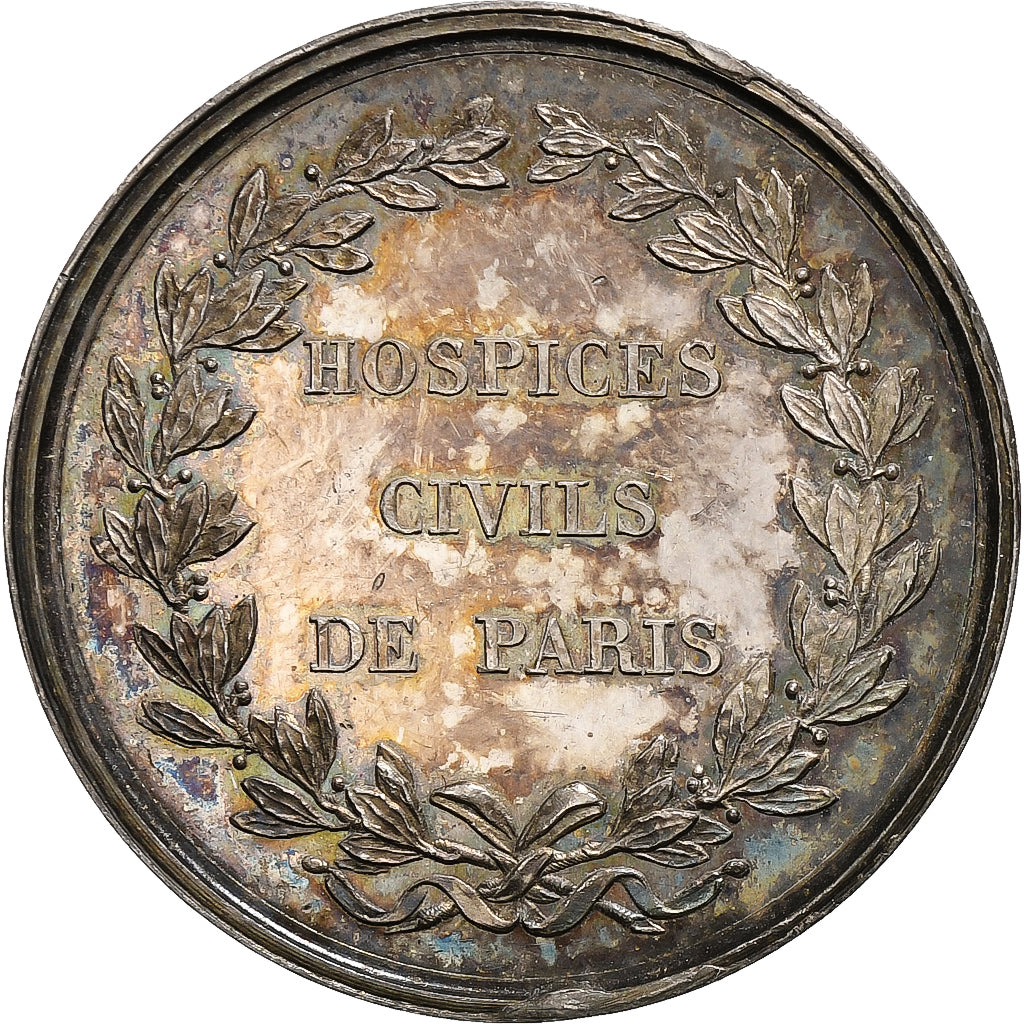 France, Token, Hippocrate, Hospices civils de Paris, Silver, MS(60-62)