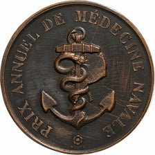 France, Token, Prix annuel de médecine navale, 1896, Copper, AU(50-53)