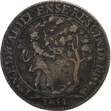 France, Token, Chirurgie, Assistance publique, 1651, Copper, VF(30-35)
