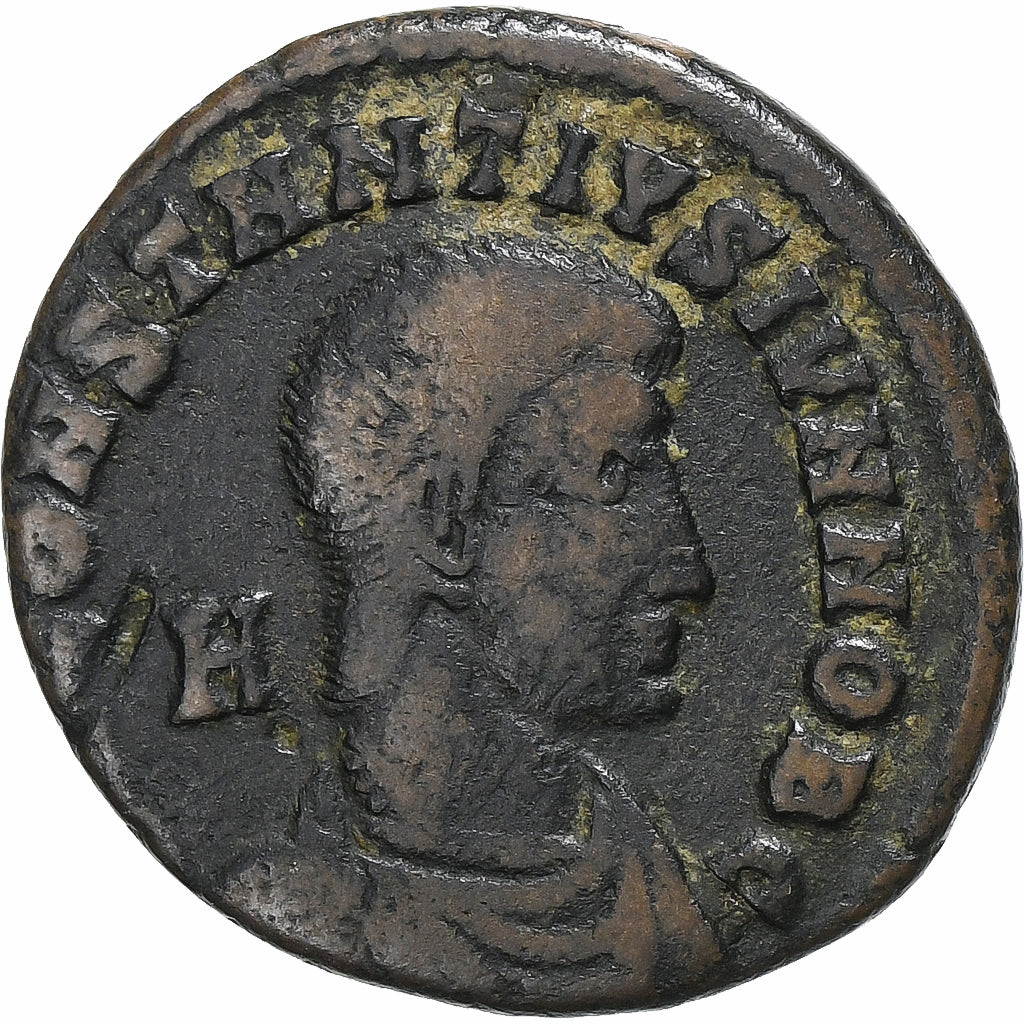Constantius Gallus, Follis, 351-355, Siscia, Miedź, VF(20-25), RIC:347