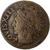 Francja, Louis XIII, Double Tournois, 1642, Lay, Miedź, VF(30-35), Gadoury:12