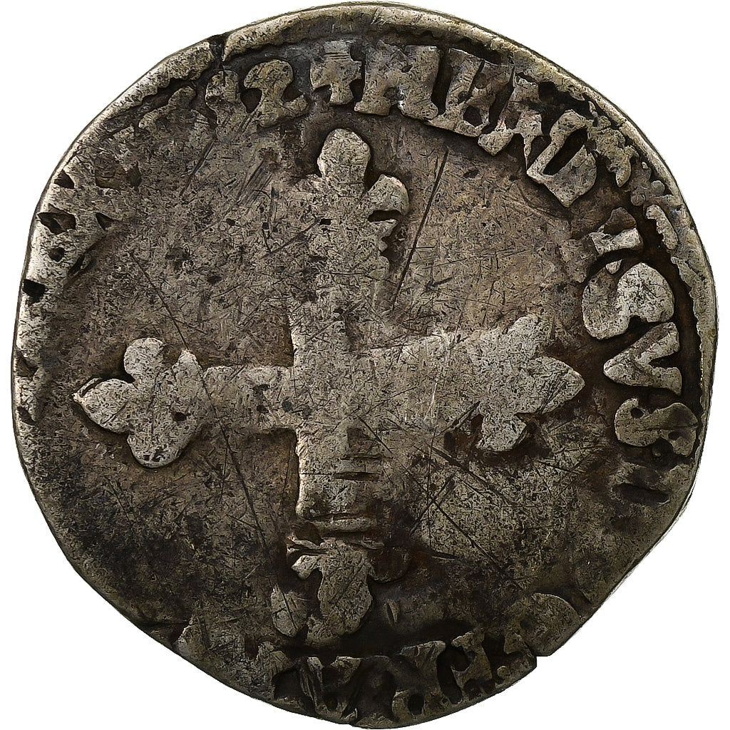 Francia, Henri III, 1/8 Ecu, 1582, Argento, MB, Gadoury:485