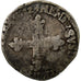 Francia, Henri III, 1/8 Ecu, 1582, Argento, MB, Gadoury:485
