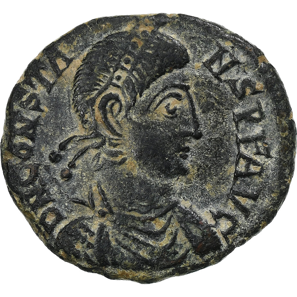 Constans, Follis, 348-350, Treveri, Brązowy, AU(50-53), RIC:219a