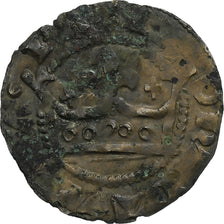 France, Charles IV, Double Parisis, 1326, Billon, TB+, Duplessy:244b