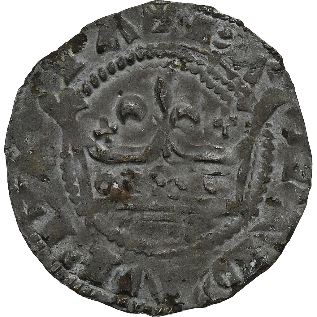 France, Charles IV, Double Parisis, 1326, Billon, TTB, Duplessy:244b