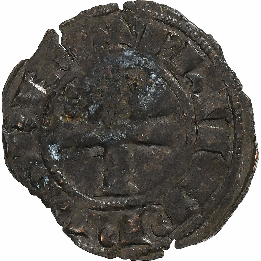 France, Philippe IV le Bel, Double Tournois, 1295-1303, Billon, VF(20-25)