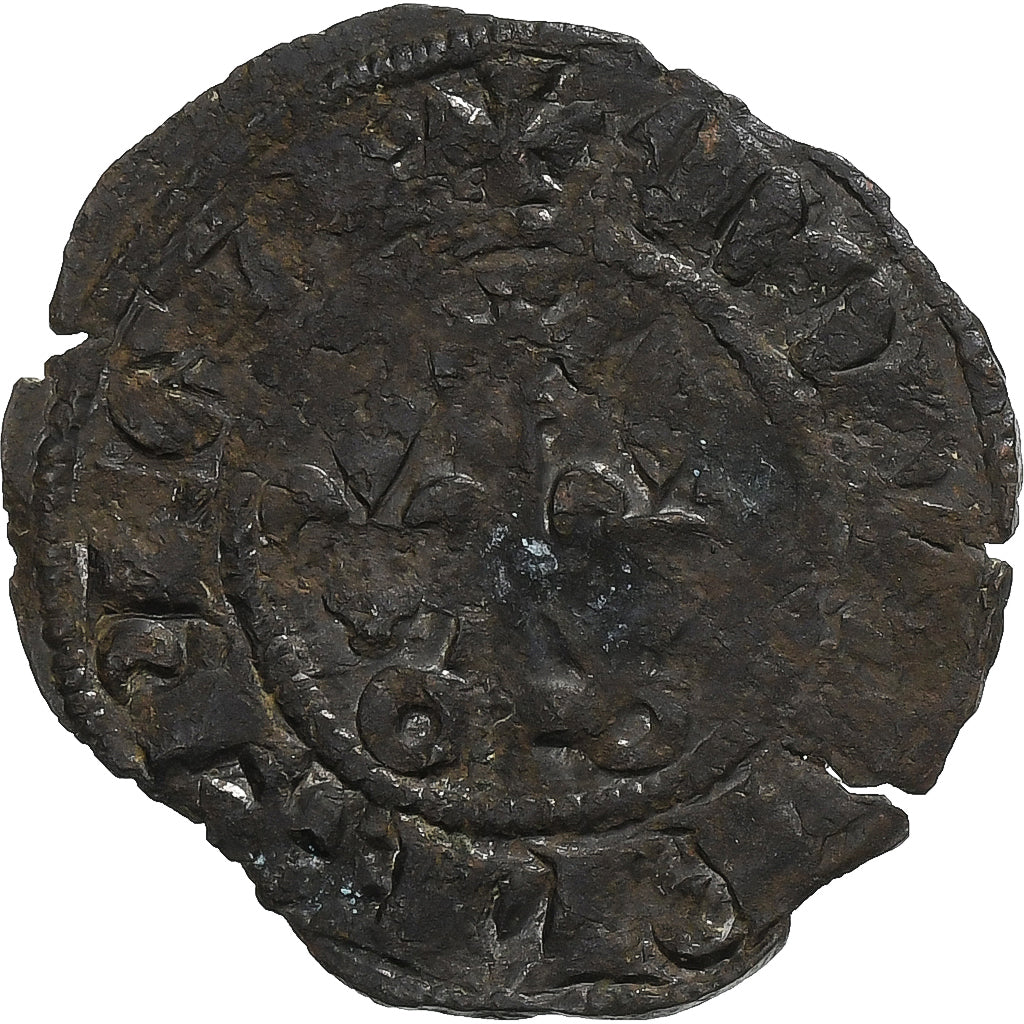 France, Philippe IV le Bel, Double Tournois, 1295-1303, Billon, VF(20-25)