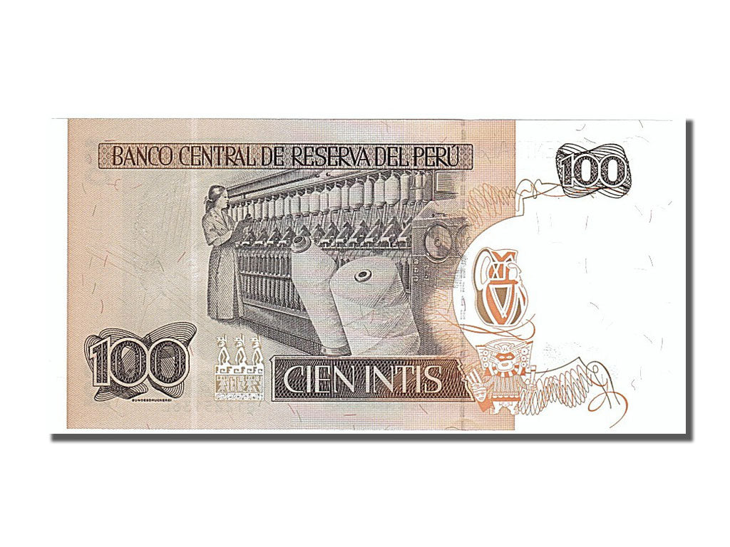 Billet, Pérou, 100 Intis, 1987, 1987-06-26, NEUF