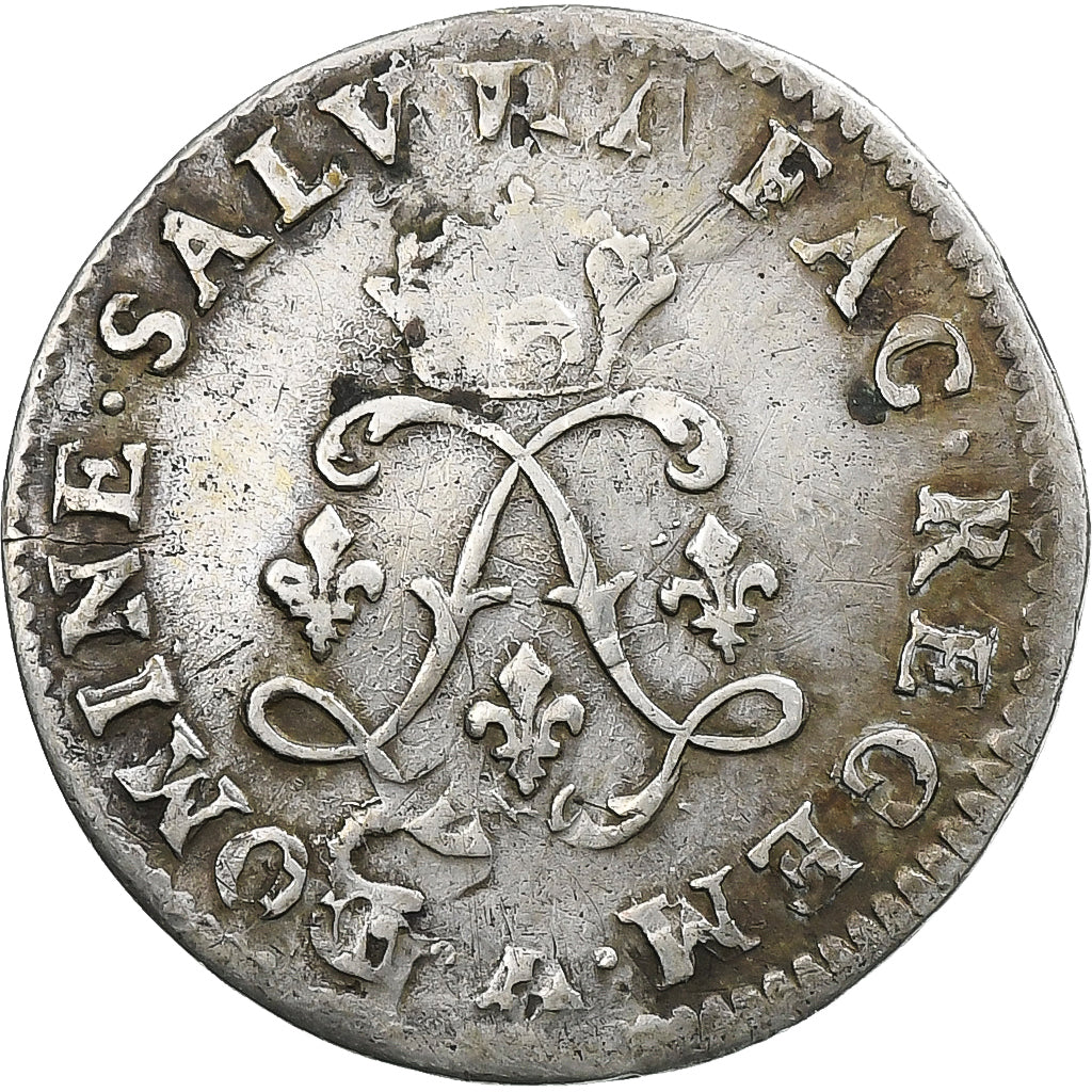France, Louis XIV, 4 Sols aux 2 L, 1691, Paris, Silver, VF(20-25), Gadoury:106