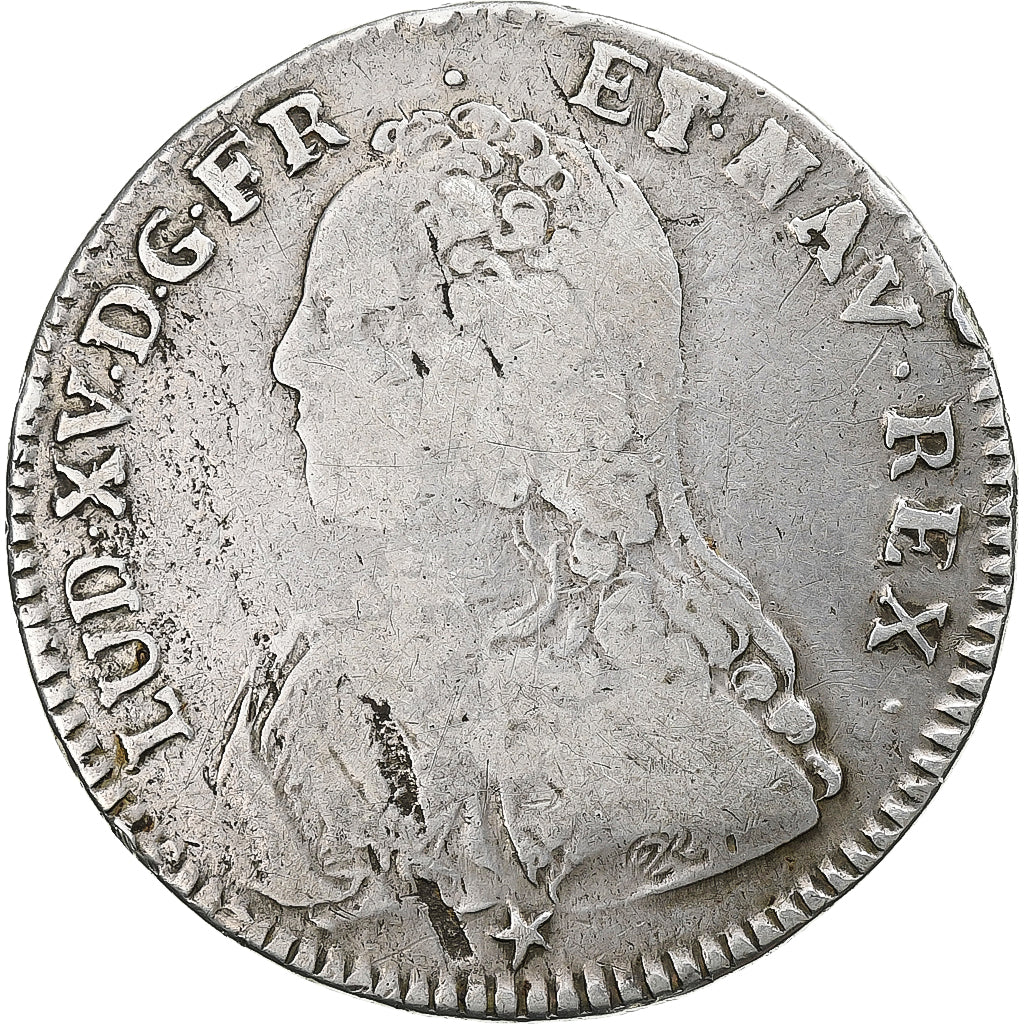 Frankreich, Louis XV, 1/2 Ecu aux branches d'olivier, 1728/7, Montpellier