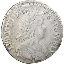 Frankrijk, Louis XIV, 1/12 Ecu à la mèche longue, 1658, Aix, Zilver, FR