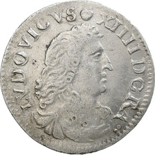 Francia, Louis XIV, 4 Sols des Traitants, 1677, Vimy, Argento, MB+, Gadoury:103