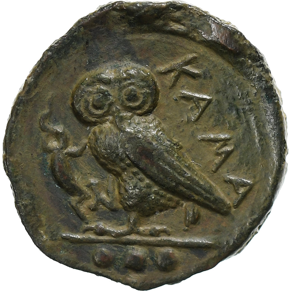 Sicily, Tetras, ca. 425-405 BC, Kamarina, Bronze, AU(50-53), HGC:2-548