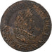 France, Louis XIII, Double Tournois, 1630, Paris, Copper, AU(55-58), Gadoury:9a