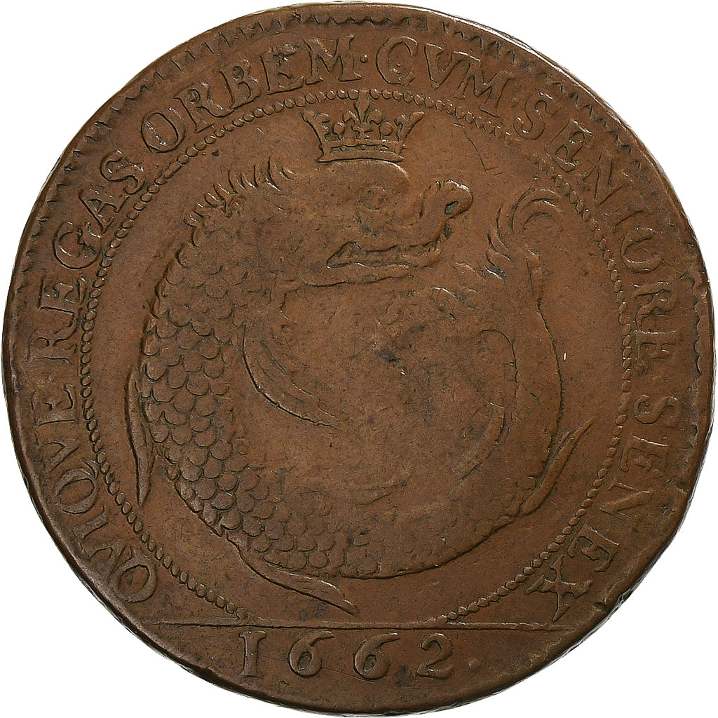 France, Jeton, Louis V, Le Grand Dauphin ou Monseigneur, 1662, Cuivre, TTB+