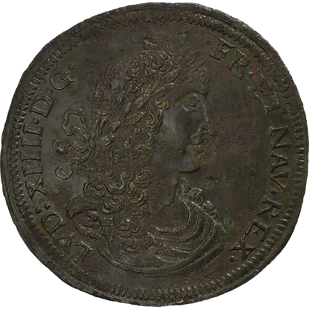 Free imperial city of Nuremberg, Nuremberg token, Ludwik XIV, Mosiądz