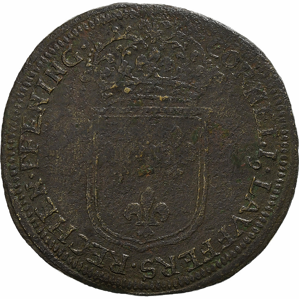 Free imperial city of Nuremberg, Nuremberg token, Ludwik XIV, Mosiądz
